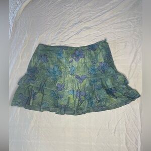 Lilly Pulitzer vintage ruffle grass skirt print